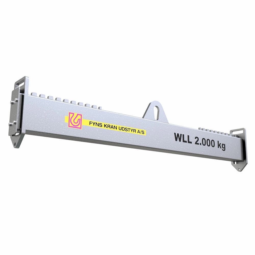 Løfteåg type S11 med tekst "WLL 2.000 kg" og "FYNS KRAN UDSTYR A/S".