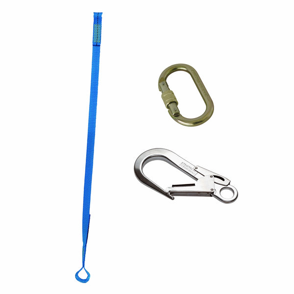 Tractel Webbing Lanyard, LS 1.5M M10 karabiner M51 hook
