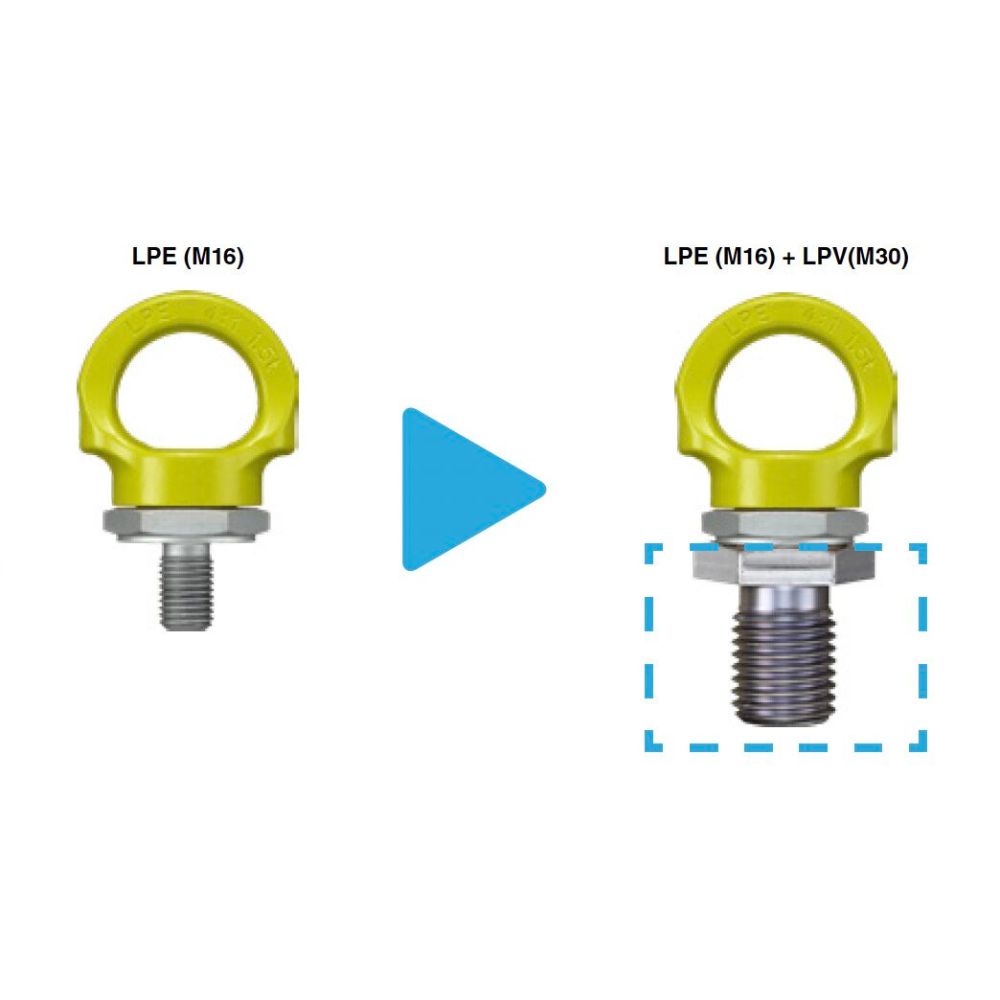 GrabiQ Svirveløjebolt LPE M12x19mm WLL 0.75/2.0T