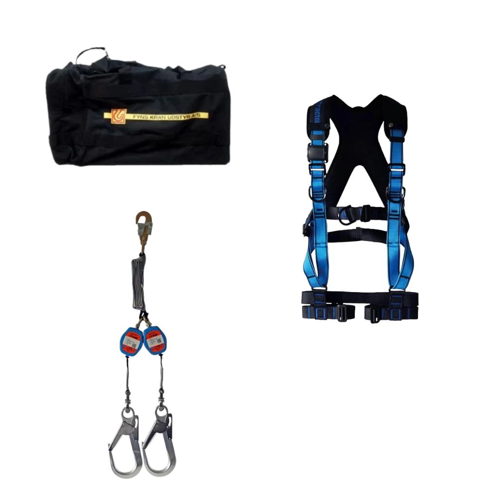 Fall Protection Package 6 - Harness and Double Fall Arrest Block