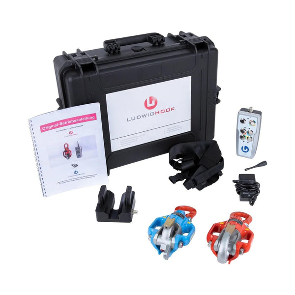 Ludwig Hook system with 2 remote-controlled lifting hooks - WLL 2T