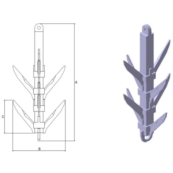Sliding Prong Type C - 2 Prongs