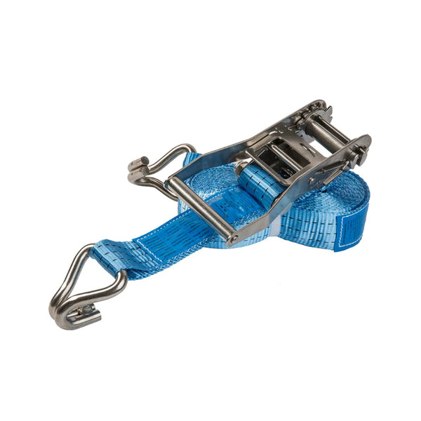 WDL Stainless Ratchet Lashing Strap with hooks-35mm 9M-750 daN