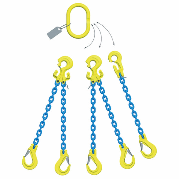 Gunnebo GrabiQ FlexiLeg Chain Sling 2+2+1-EGKN-CG Gr.10 - 8mm