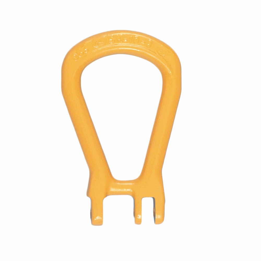 Lukket gult løfteøje med bred oval form og smal base, Gunnebo Løfteøje lukket SKG 10-8.