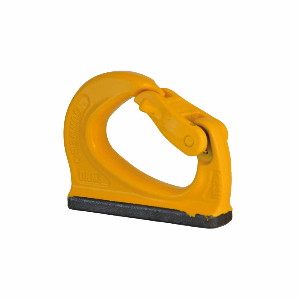 Gul Gunnebo gravemaskinekrog med "Gunnebo" og "UKN" mærker, egnet til tunge maskiner.