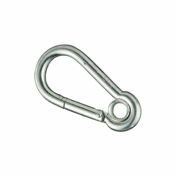 Carabine Hook w/thimble stainless - 100x10mm