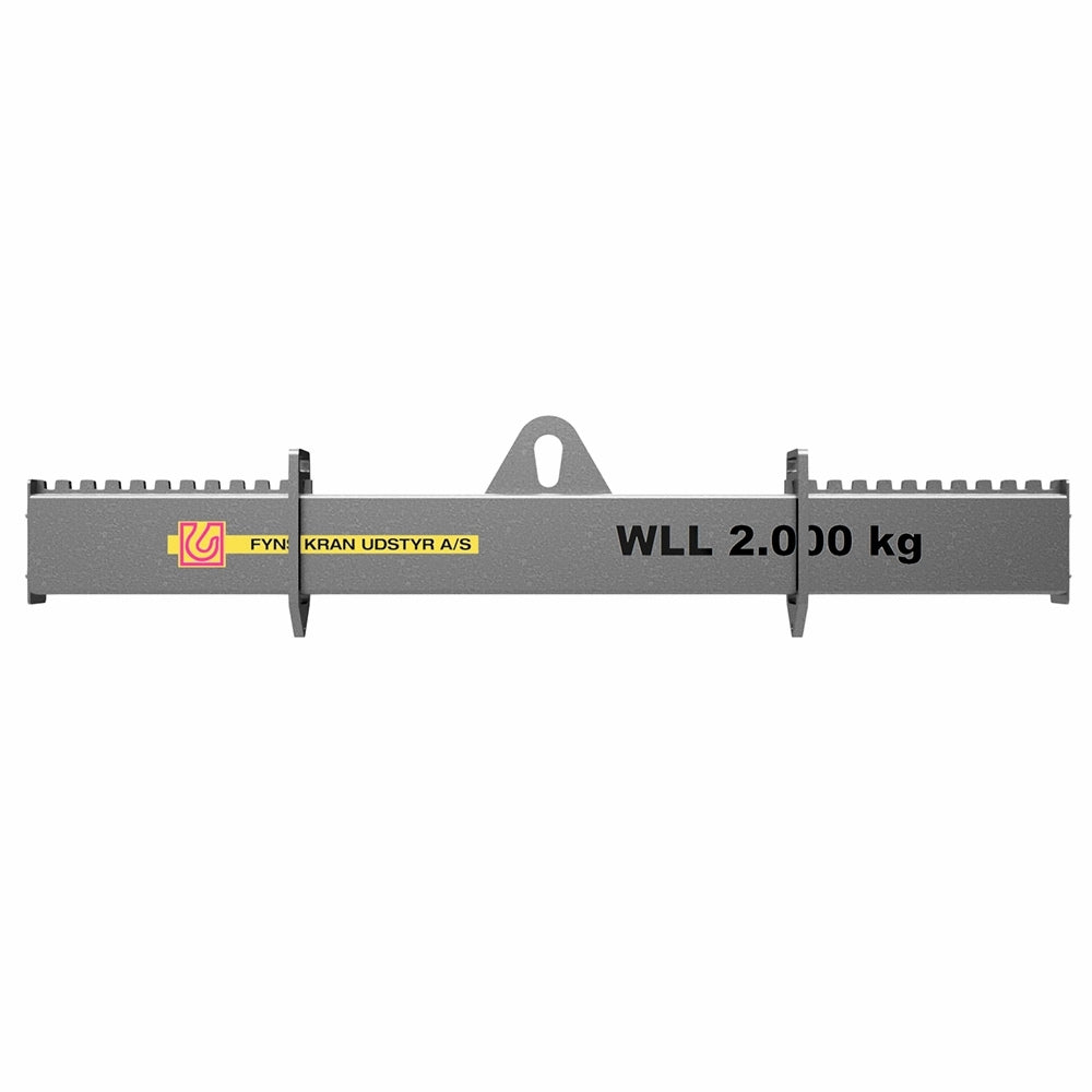 Løfteåg type S11 med løfteøje, WLL 2.000 kg, "FYNS KRAN UDSTYR A/S" logo på siden.