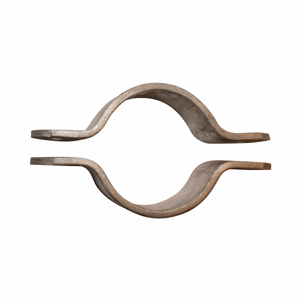 Metalspændebånd med to halv-cirkulære dele og bolteforbindelse, glat overflade, 59mm.