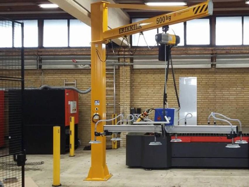 reference erikkila sojlesvingkran med schmalz vacumaster basic brdr larsen teknik