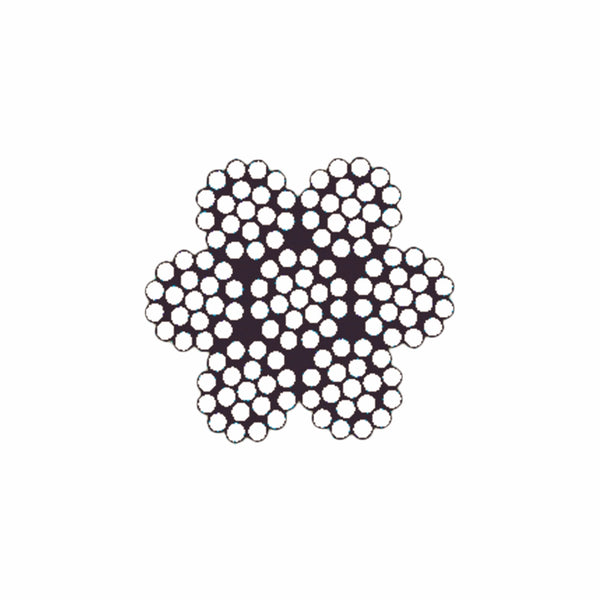 Stålwire 7x19 1570N/mm2 AISI316 RHOL 5mm