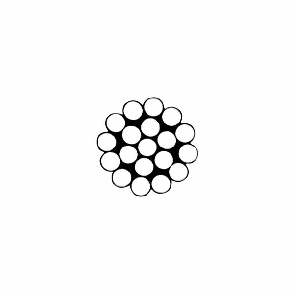 Wire 1x19 WSC 1960N/mm2 galv RHOL Nylon 2.3mm